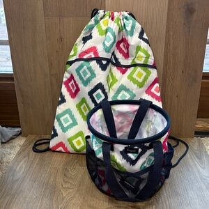 Thirty-one Cool Cinch Sack & Round About Caddy Candy Corners Beach Bundle